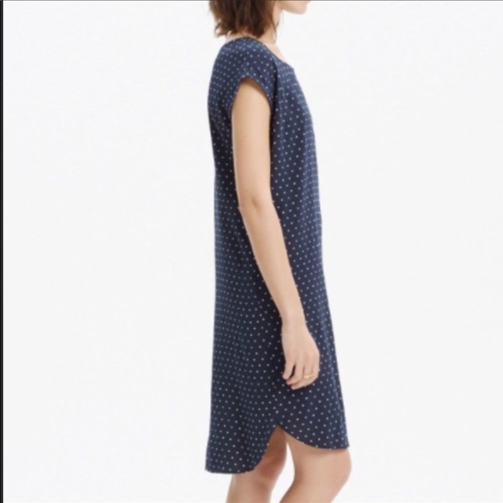 Madewell navy blue shift dress